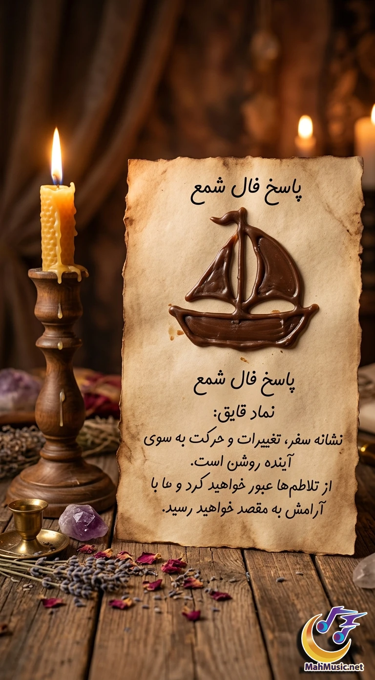 تصویر نماد قایق در فال شمع