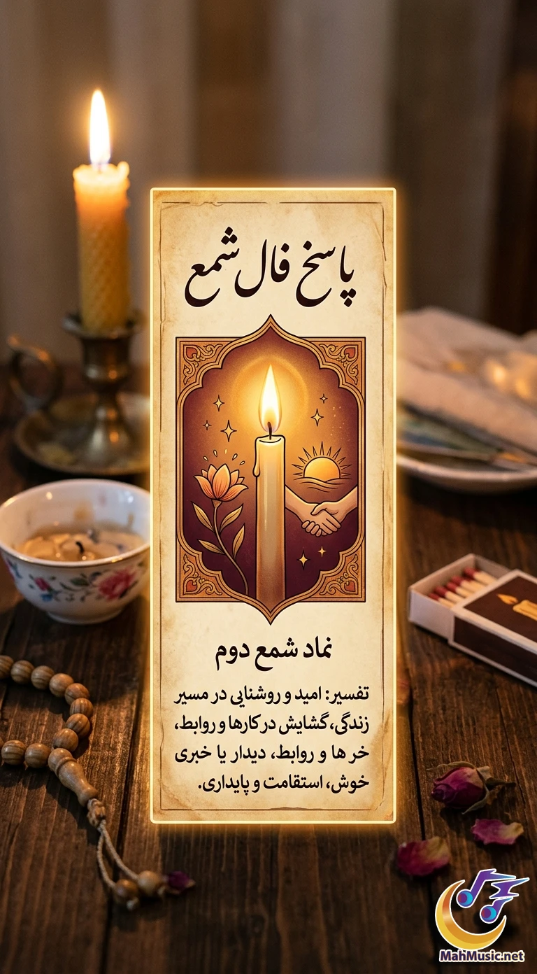 تصویر نماد شمع دوم در فال شمع