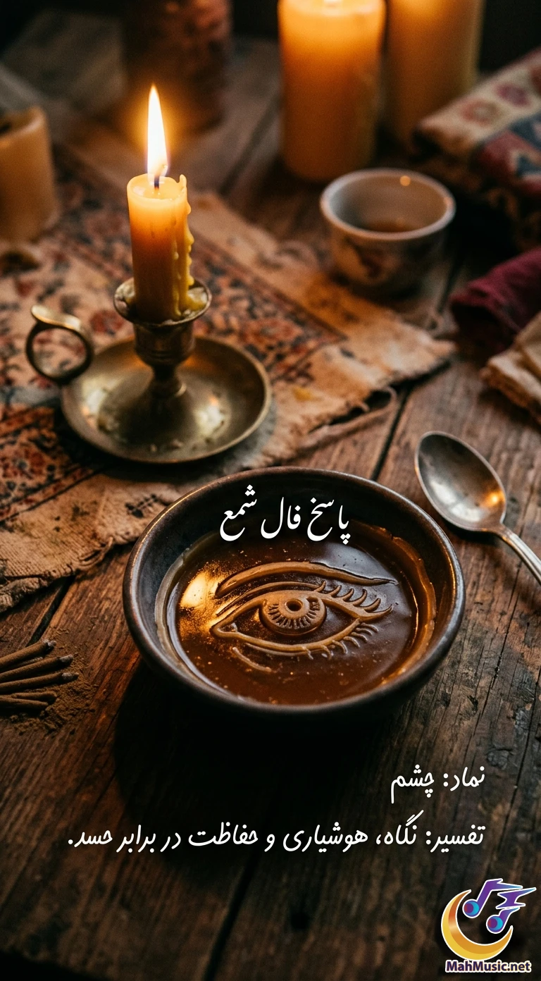 تصویر نماد چشم در فال شمع