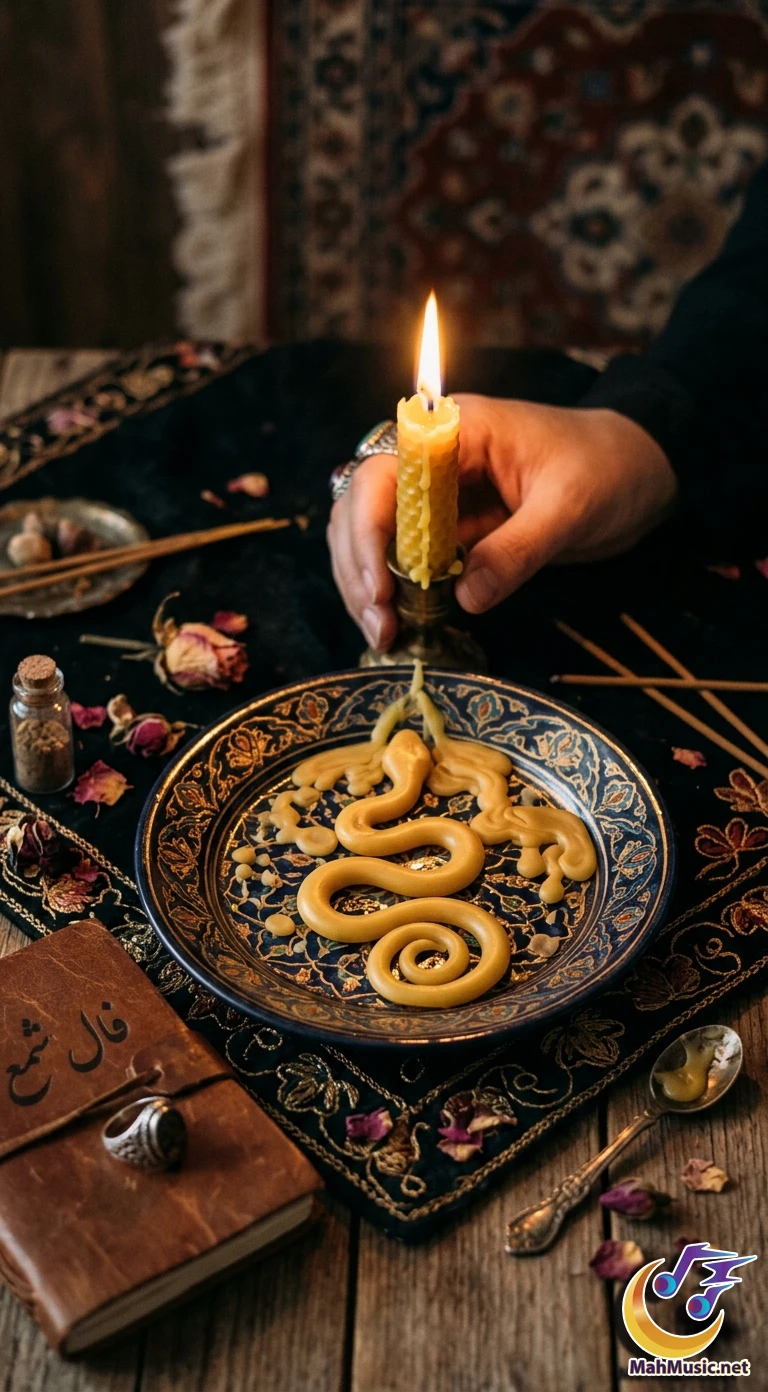 تصویر نماد مار در فال شمع