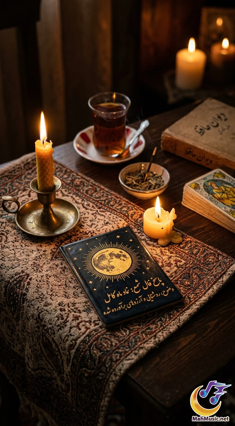 تصویر نماد ماه کامل در فال شمع