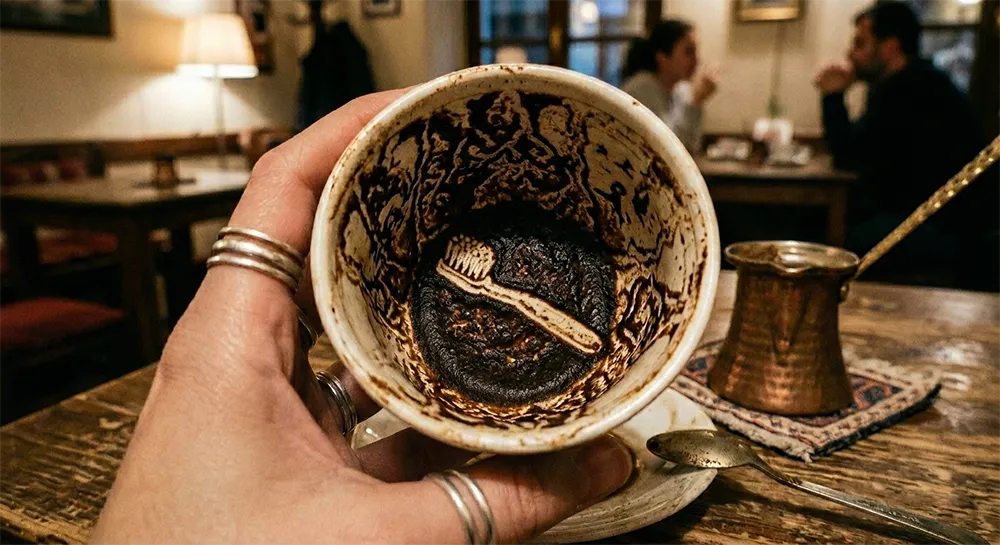 نماد مسواک در فال قهوه