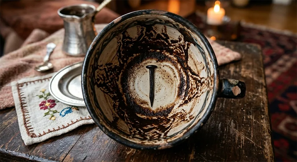 نماد میخ در فال قهوه