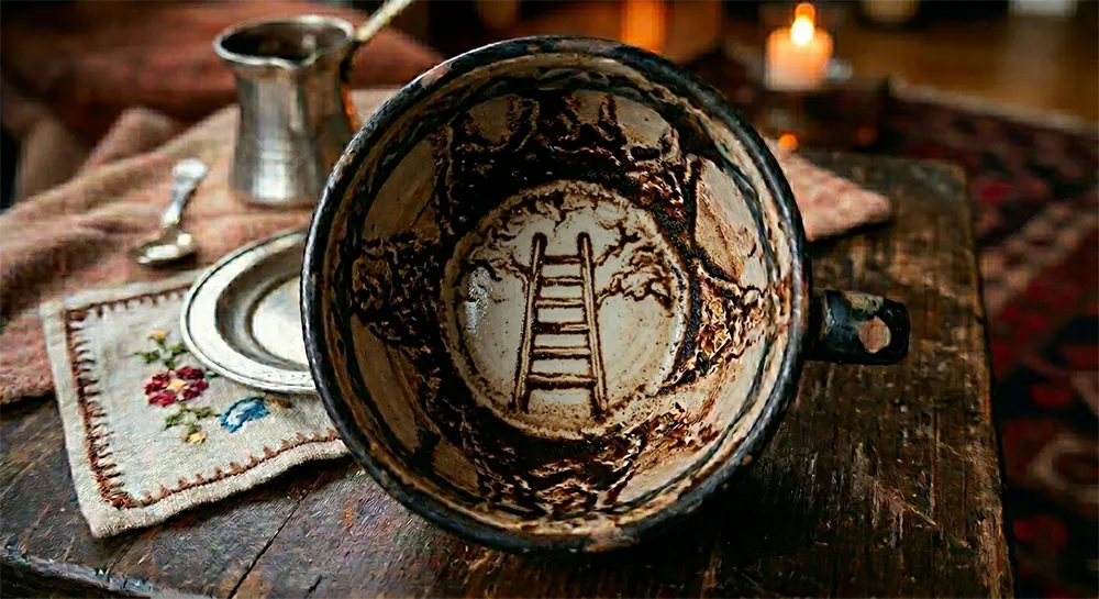 نماد نرده بام در فال قهوه