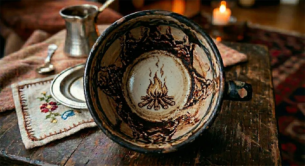 تصویر نماد آتش کوتاه در فال قهوه