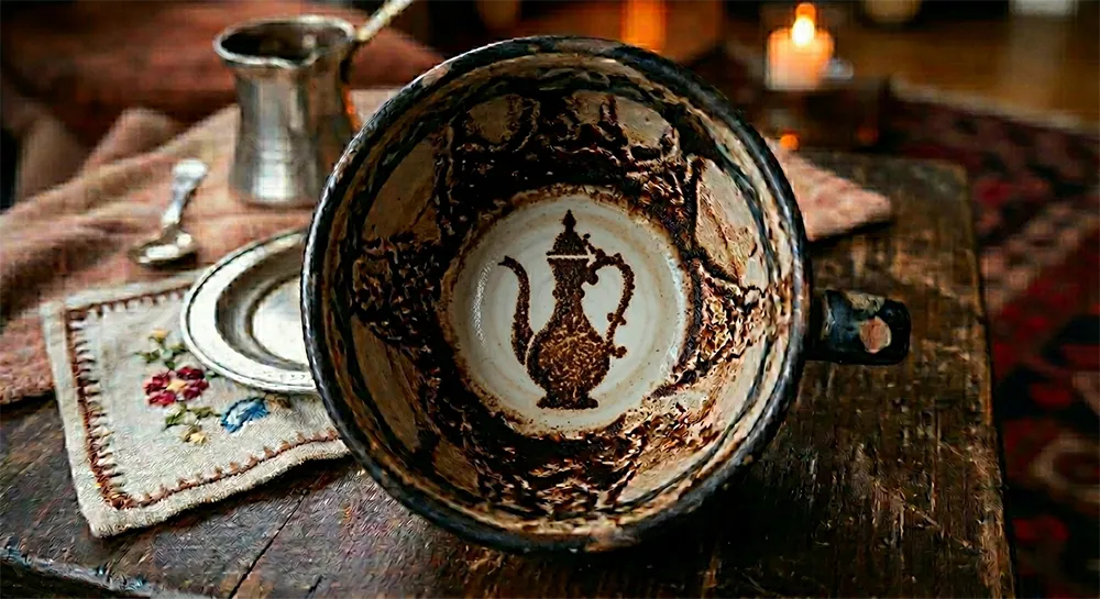 تصویر نماد آفتابه در فال قهوه