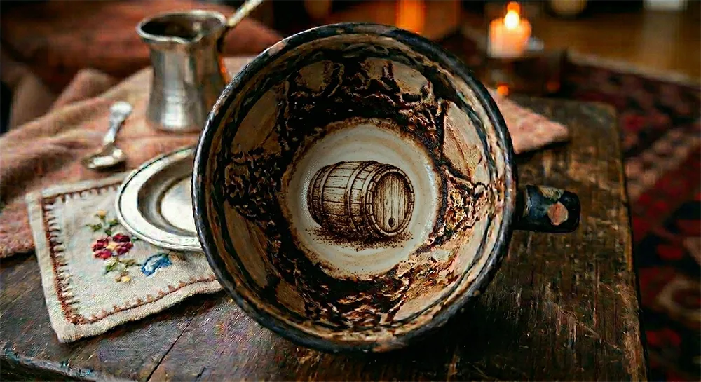نماد بشکه در فال قهوه