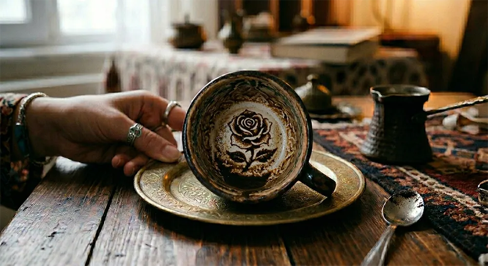 نماد گل رز در فال قهوه