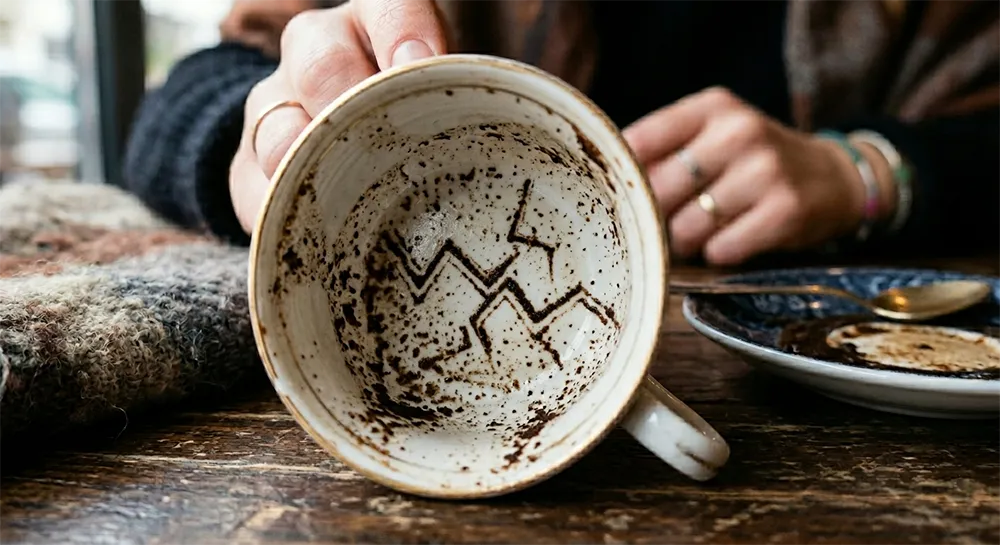 نماد خط منکسر در فال قهوه