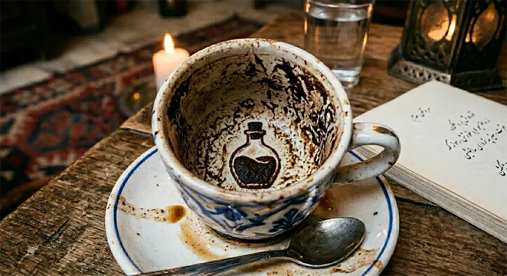 نماد بطری در فال قهوه