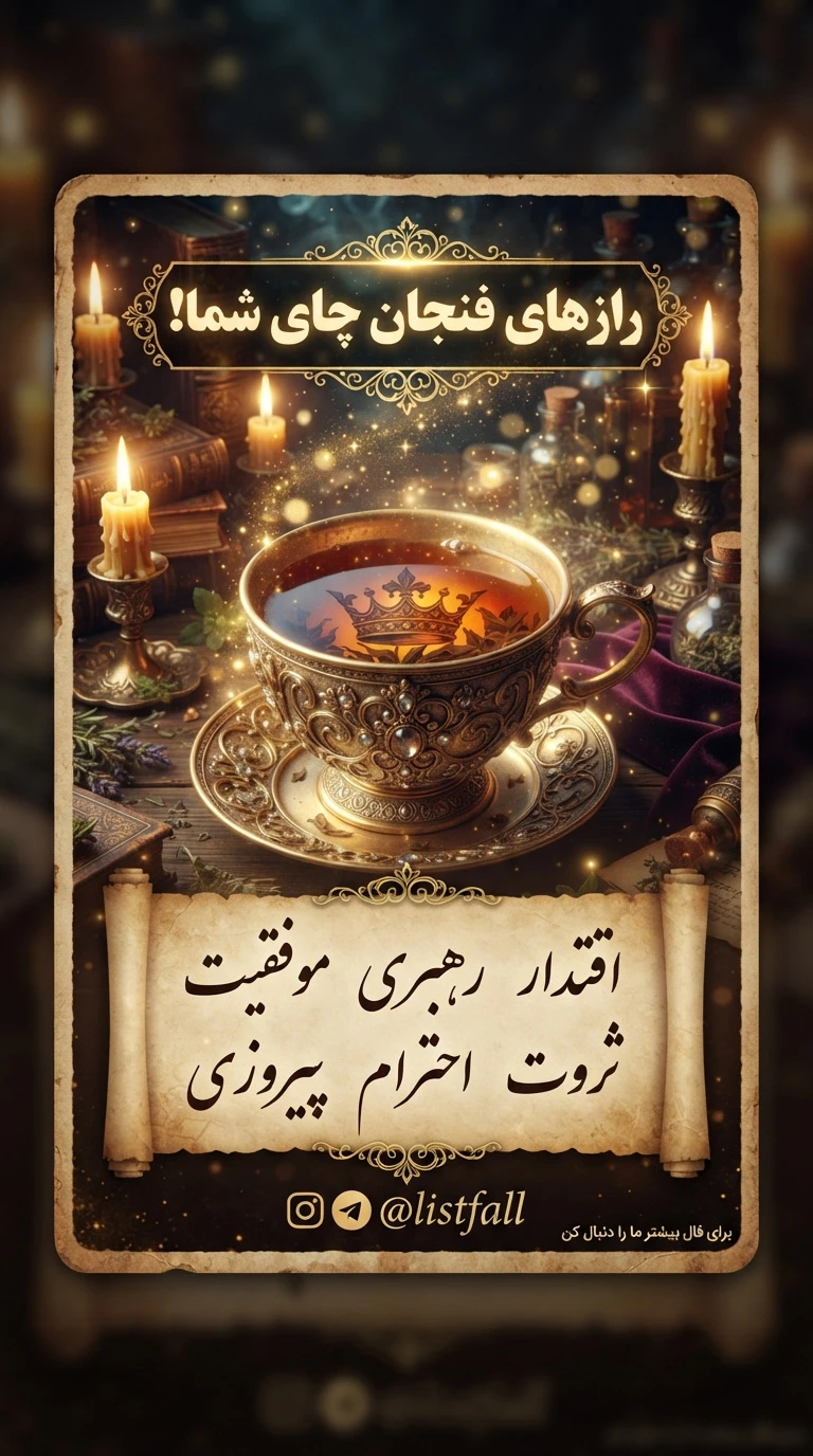 تصویر نماد پادشاه در فال چای